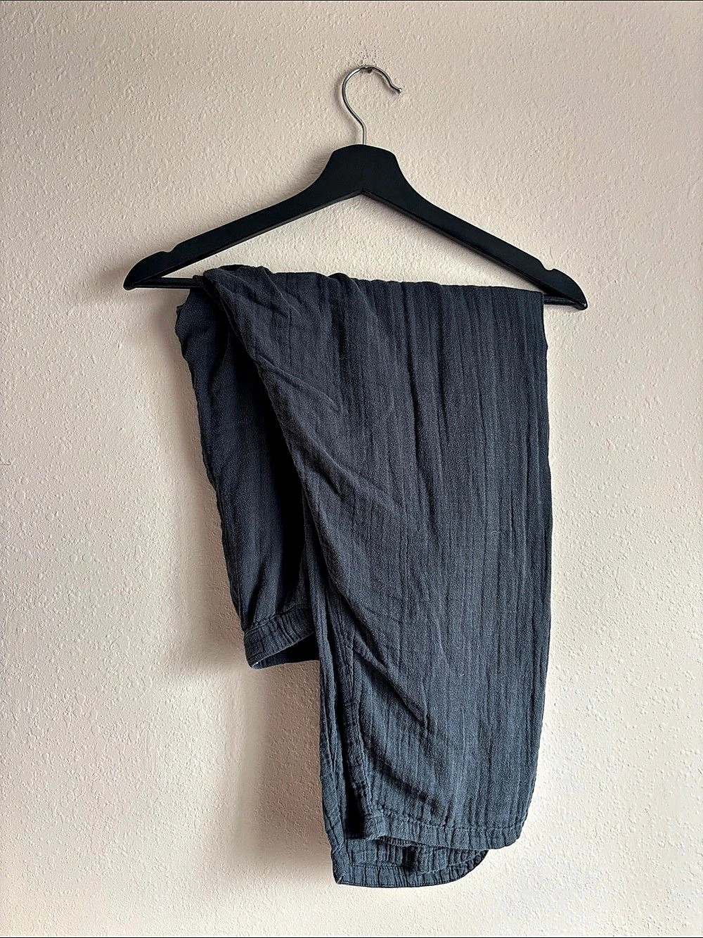 PACT Dark Grey Double Gauze Pants Size Large